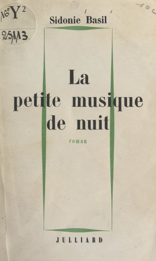 ebook cover of La petite musique de nuit, by Sidonie Basil