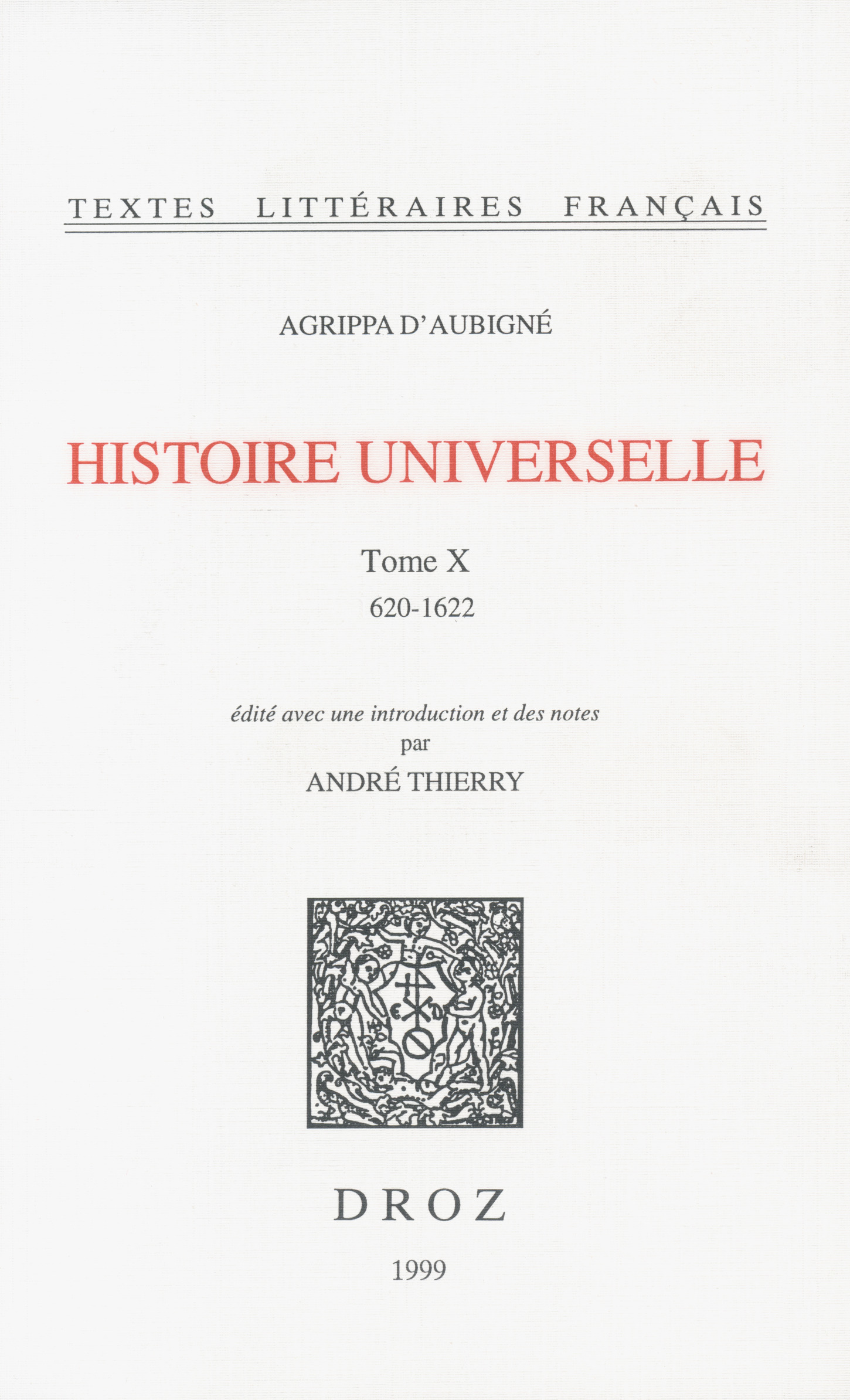 Couverture ebook de Histoire universelle, de Aubigne T A D.