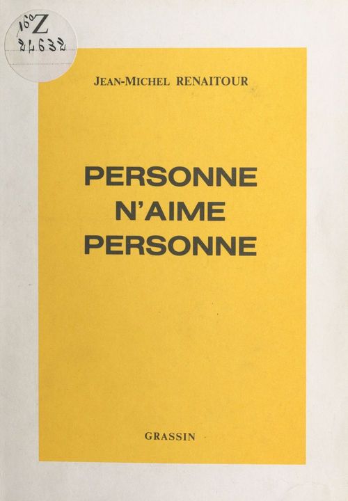 Couverture ebook de Personne n'aime personne, de Jean-Michel Renaitour