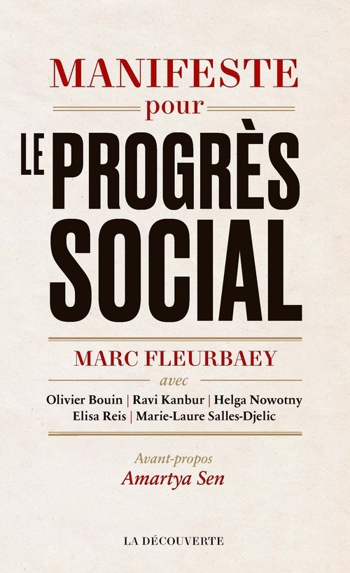 Couverture ebook de Manifeste pour le progrès social, de Marc Fleurbaey