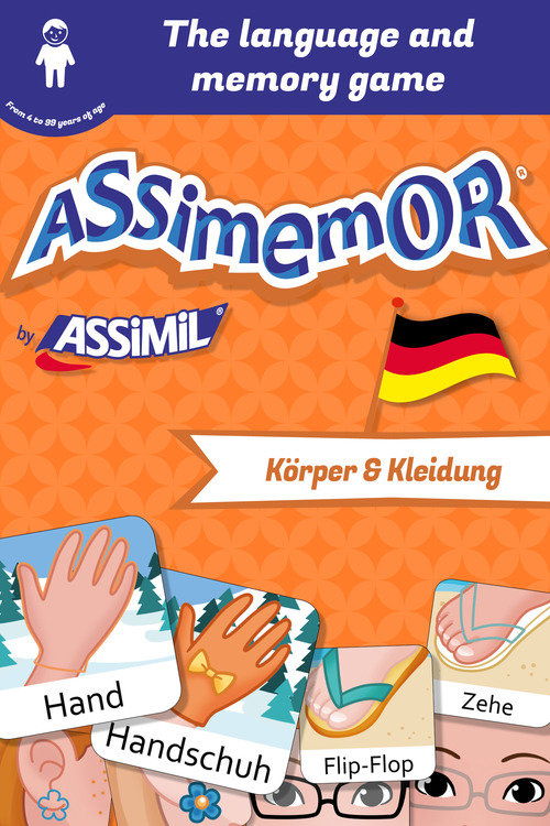Couverture ebook de Assimemor - My First German Words: Körper und Kleidung, de Celadon, Léa Fabre