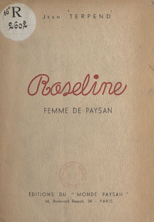 ebook cover of Roseline, by Jean Terpend