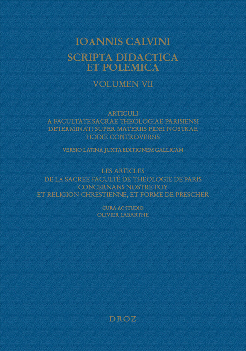 Couverture ebook de Articuli a Facultate sacrae theologiae Parisiensi determinati super materiis fidei nostrae hodie controversis, de Jean Calvin