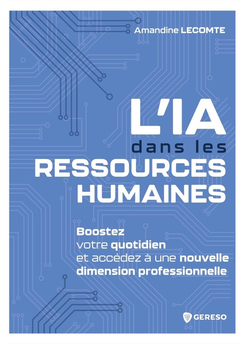 Couverture ebook de L'IA dans les ressources humaines, de Amandine Lecomte