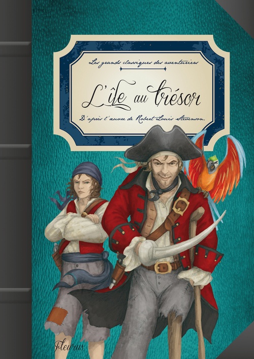 Couverture ebook de L'île au trésor, de Perrine Arnaud, Charlotte Grossetête, Robert Louis Stevenson