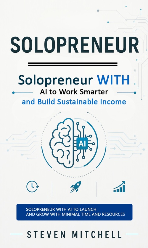 ebook cover of Solopreneur: Solopreneur With AI to Work Smarter and Build Sustainable Income, by Steven Mitchell
