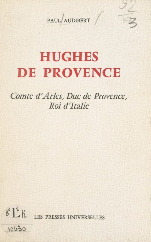 ebook cover of Hughes de Provence, by Paul Audibert