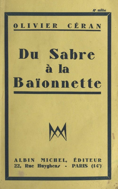 ebook cover of Du sabre à la baïonnette, by Olivier Ceran