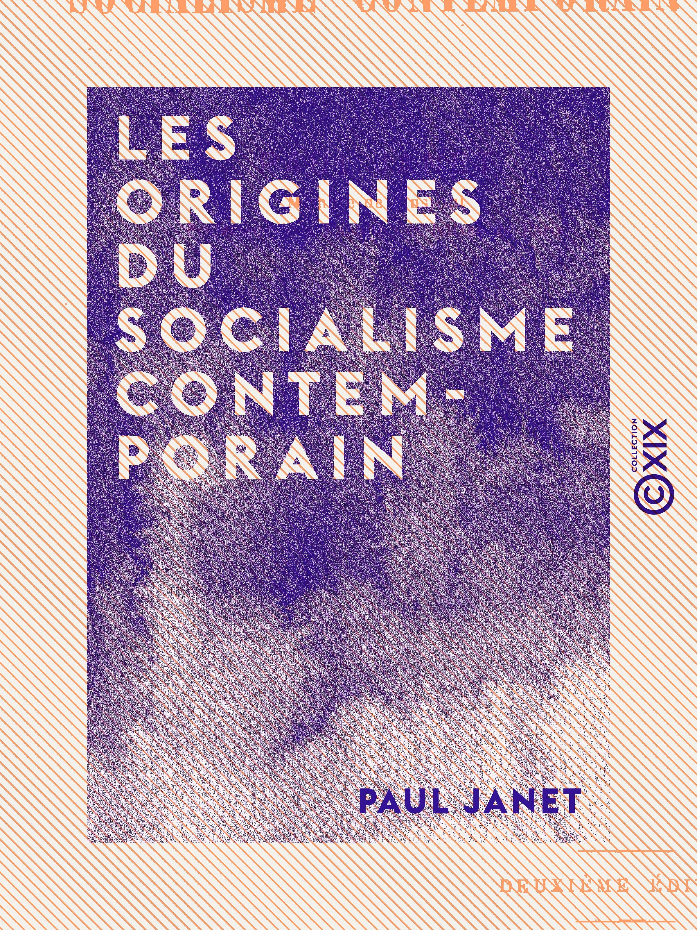 ebook cover of Les Origines du socialisme contemporain, by Paul Janet