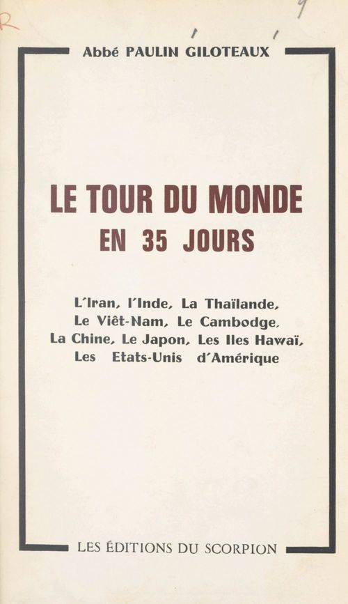 ebook cover of Le tour du monde en 35 jours, by Paulin Giloteaux