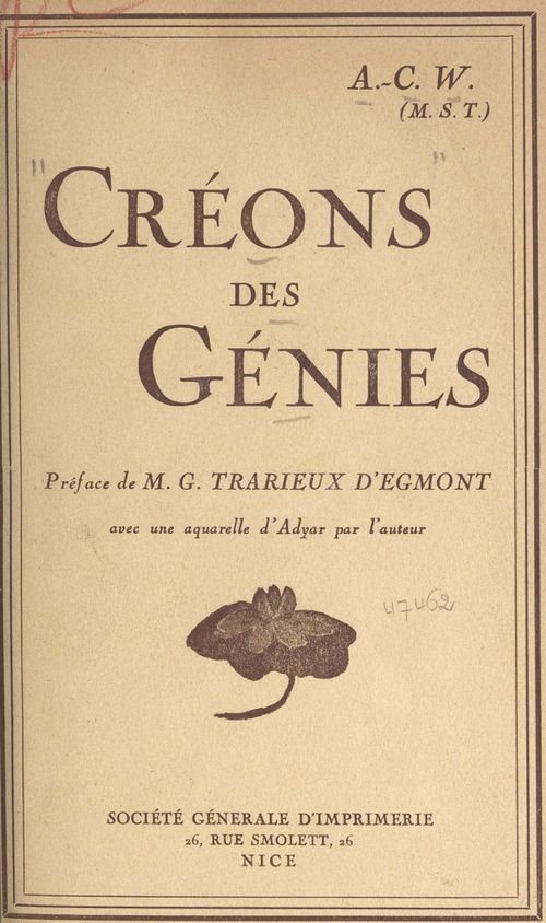 Couverture ebook de Créons des génies, de Constance Wachtmeister