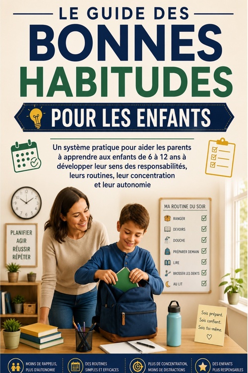 Couverture ebook de LE GUIDE DES BONNES HABITUDES POUR LES ENFANTS, de Andrew Boliver