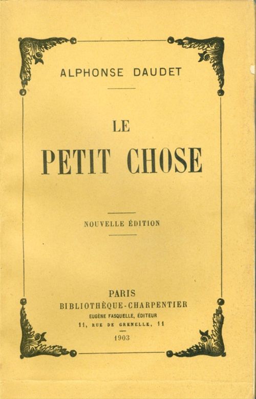 Couverture ebook de Le Petit Chose, de Alphonse Daudet