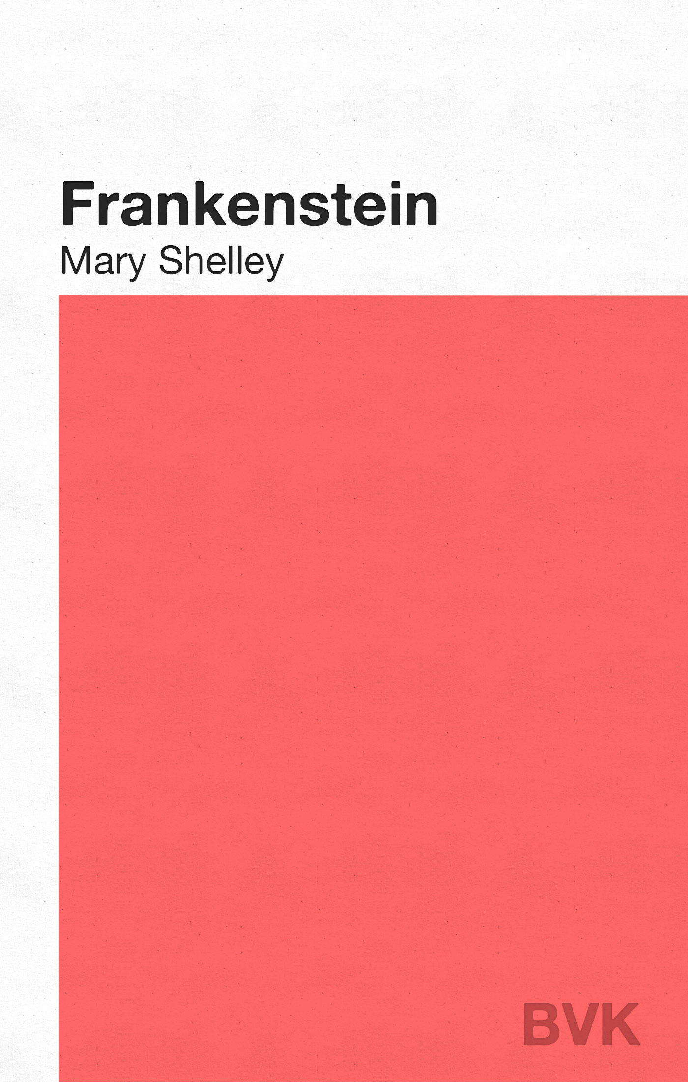 ebook cover of Frankenstein, by Mary Shelley