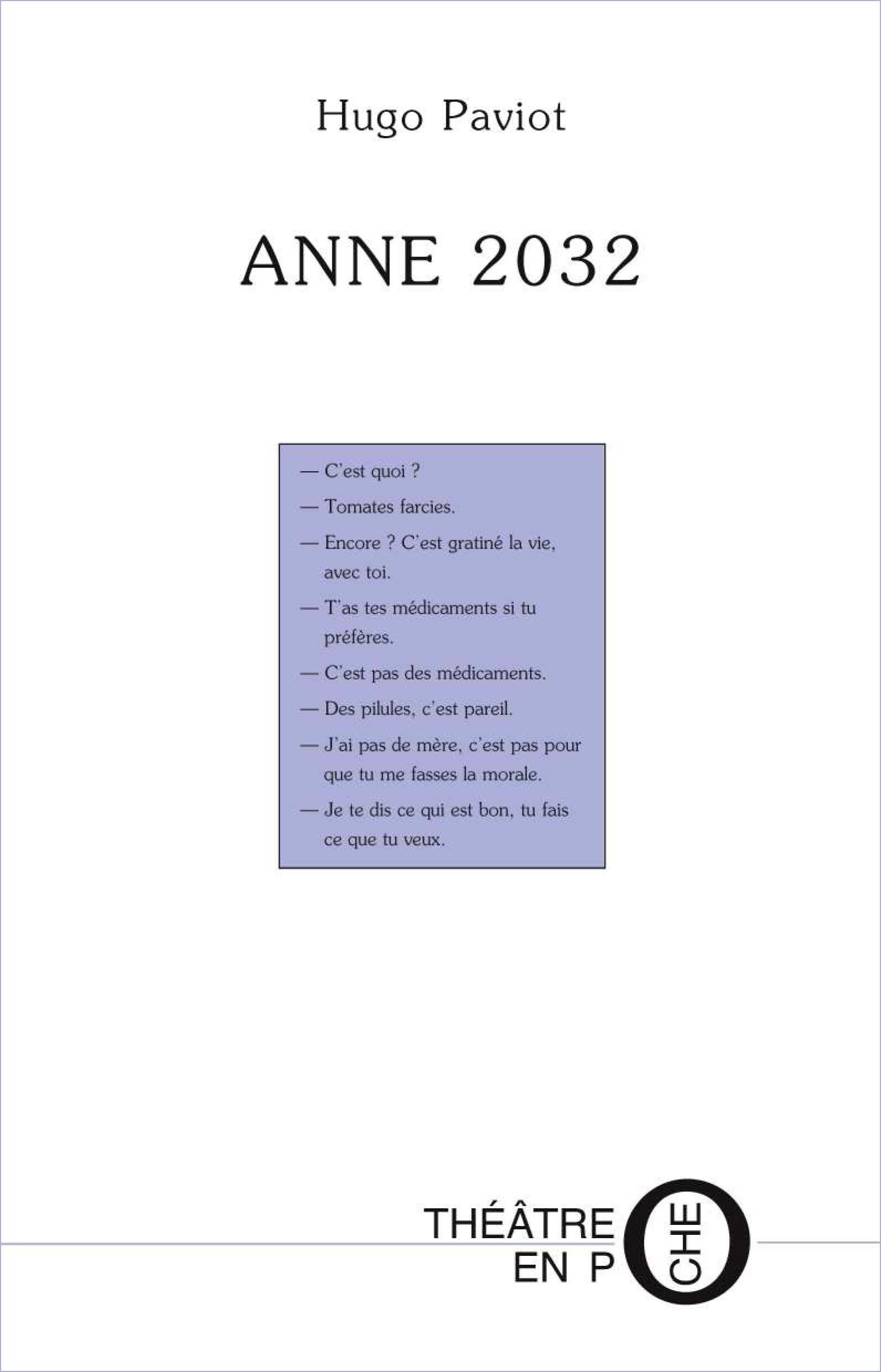 Couverture ebook de Anne 2032, de Hugo Paviot