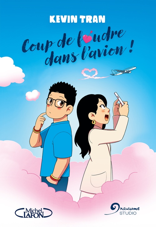 Couverture ebook de Coup de foudre dans l'avion !, de Kevin Tran, Fanny Antigny