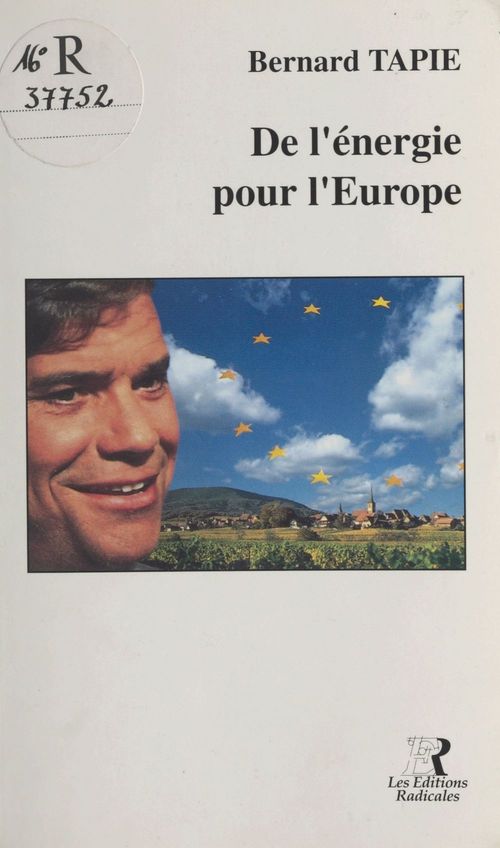 Couverture ebook de De l'énergie pour l'Europe, de Bernard Tapie