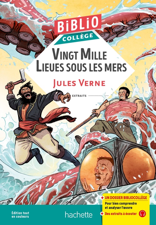 Couverture ebook de BiblioCollège - Vingt mille lieues sous les mers, Verne, de Jules Verne