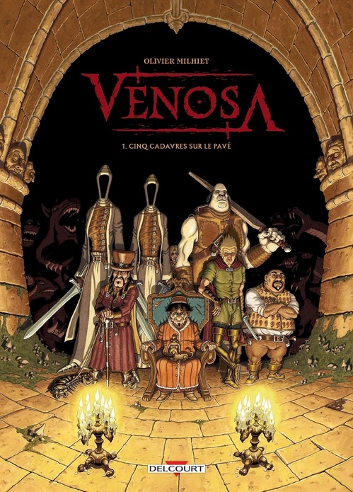 ebook cover of Venosa T01 - Cinq cadavres sur le pavé, by Olivier Milhiet, Matthew Sturges, Bill Willingham, Tony Akins