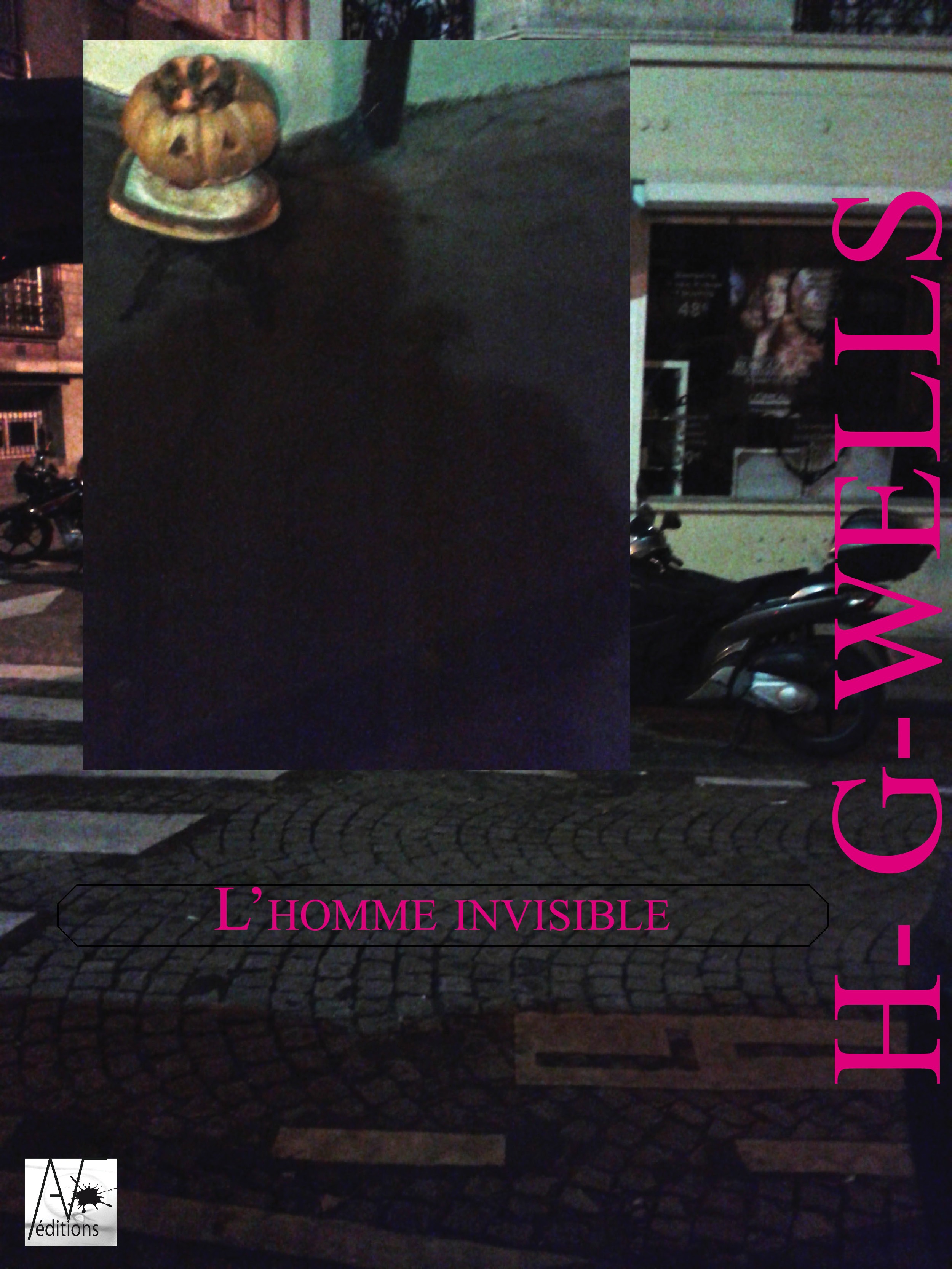 ebook cover of L'Homme invisible, by H.G Wells