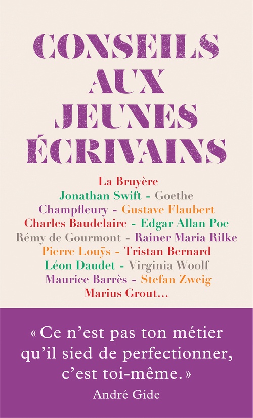 Couverture ebook de Conseils aux jeunes écrivains, de Collectif