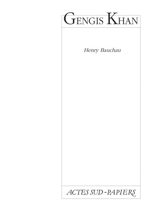 Couverture ebook de Gengis Khan, de Henry Bauchau