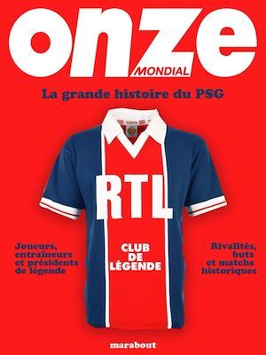 Couverture ebook de La grande histoire du PSG, de Onze mondial