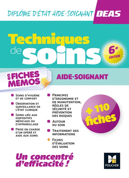 Couverture ebook de Techniques de soins en fiches mémos - DEAS Diplôme d'Etat Aide-Soignant, de Régine Tardy, Marlène Gratiot, Kamel Abbadi, Houriya Zaouch, Pauline Guillier, Jocelyn Garnier, Catherine Macedo