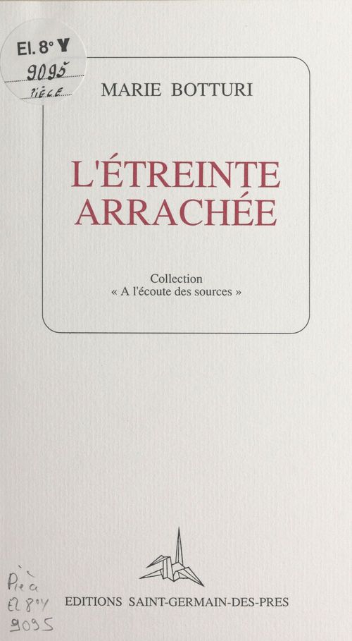 Couverture ebook de L'étreinte arrachée, de Marie Botturi