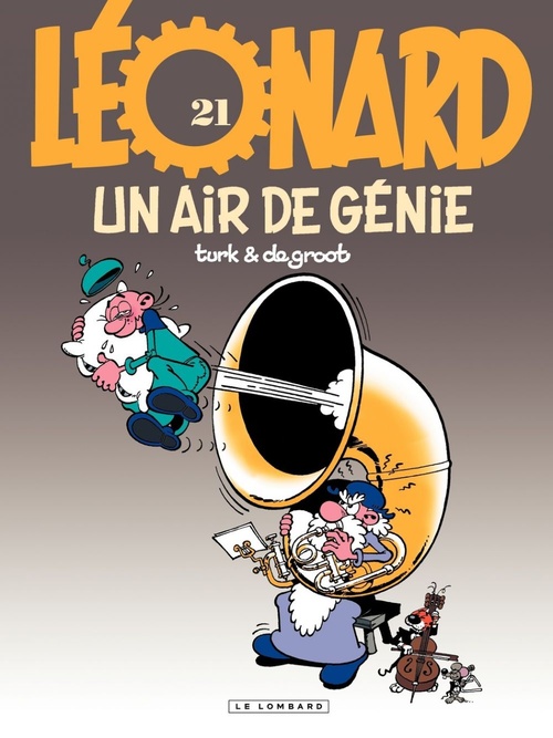 Couverture ebook de Léonard - Tome 21 - Un air de génie, de Bob de Groot, Turk