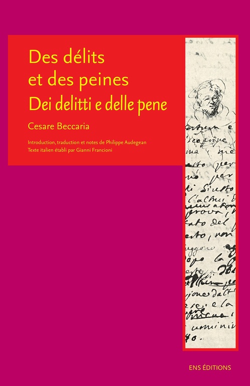 ebook cover of Des délits et des peines, by Cesare Beccaria