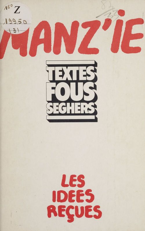 ebook cover of Les idées reçues, by Manz''Ie
