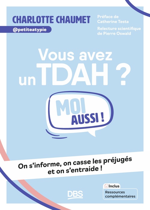 Couverture ebook de Vous avez un TDAH ? Moi aussi !, de @Petiteatypie, Charlotte Chaumet