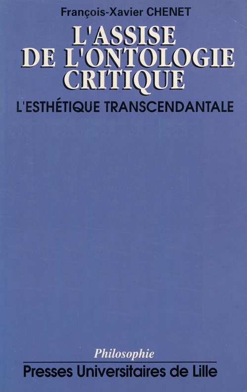 Couverture ebook de L´assise de l´ontologie critique, de Chenet