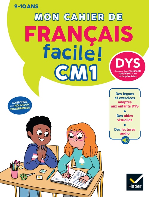 ebook cover of Mon cahier de Français facile DYS CM1 - 9/10 ans - Nouveau Programme, by Evelyne Barge, Buster Bone
