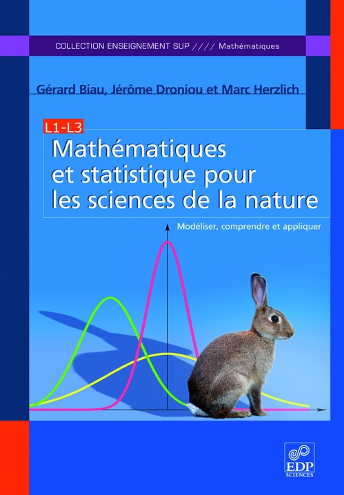 Couverture ebook de Mathématiques et statistiques pour les sciences de la nature, de Droniou & Al