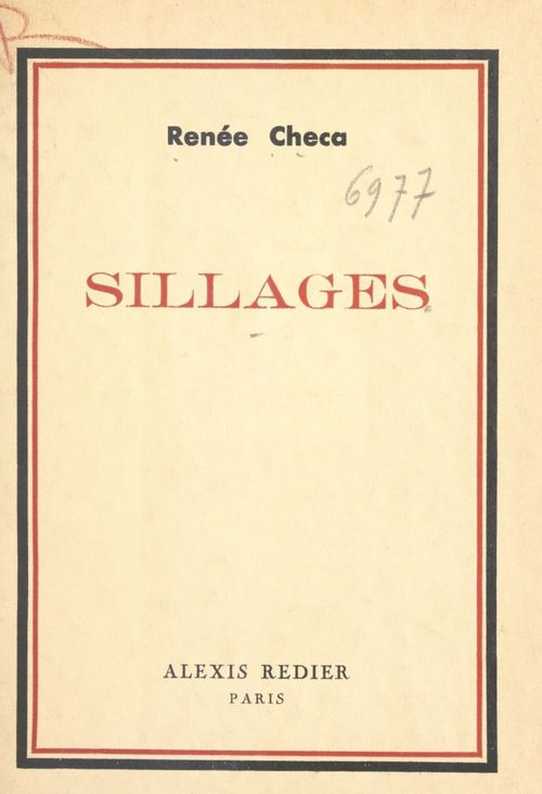 Couverture ebook de Sillages, de Renée Checa