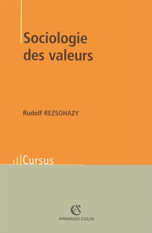 ebook cover of Sociologie des valeurs, by Rudolf Rezsohazy