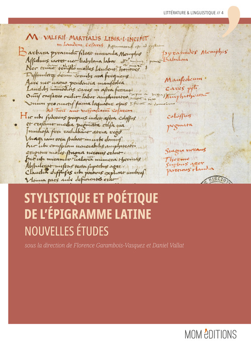 Couverture ebook de Stylistique et poétique de l'épigramme latine, de