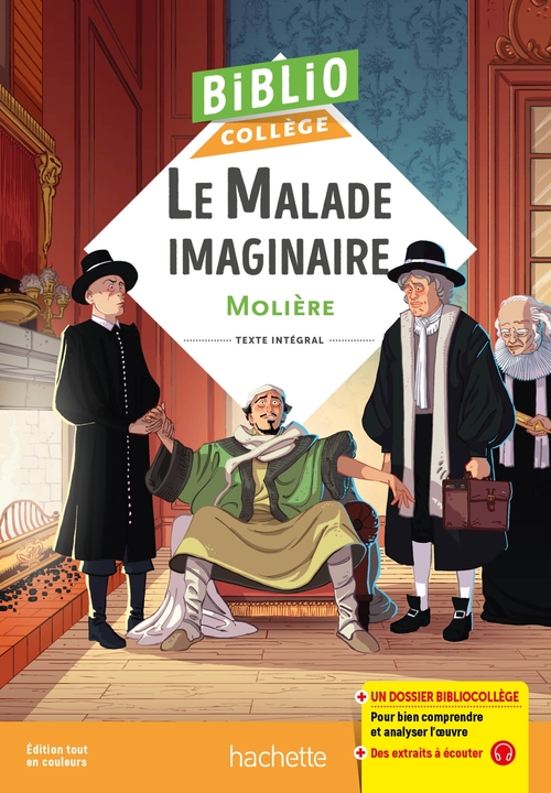 Couverture ebook de Bibliocollège - Le Malade imaginaire, Molière, de Molière