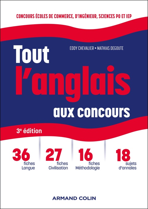 ebook cover of Tout l'anglais aux concours - 3e éd, by Eddy Chevalier, Mathias Degoute