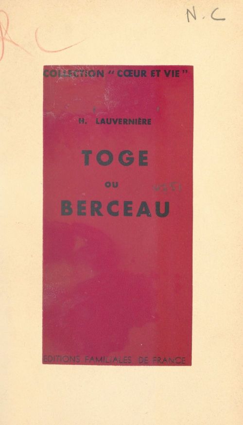 ebook cover of Toge ou berceau, by Helene Lauverniere