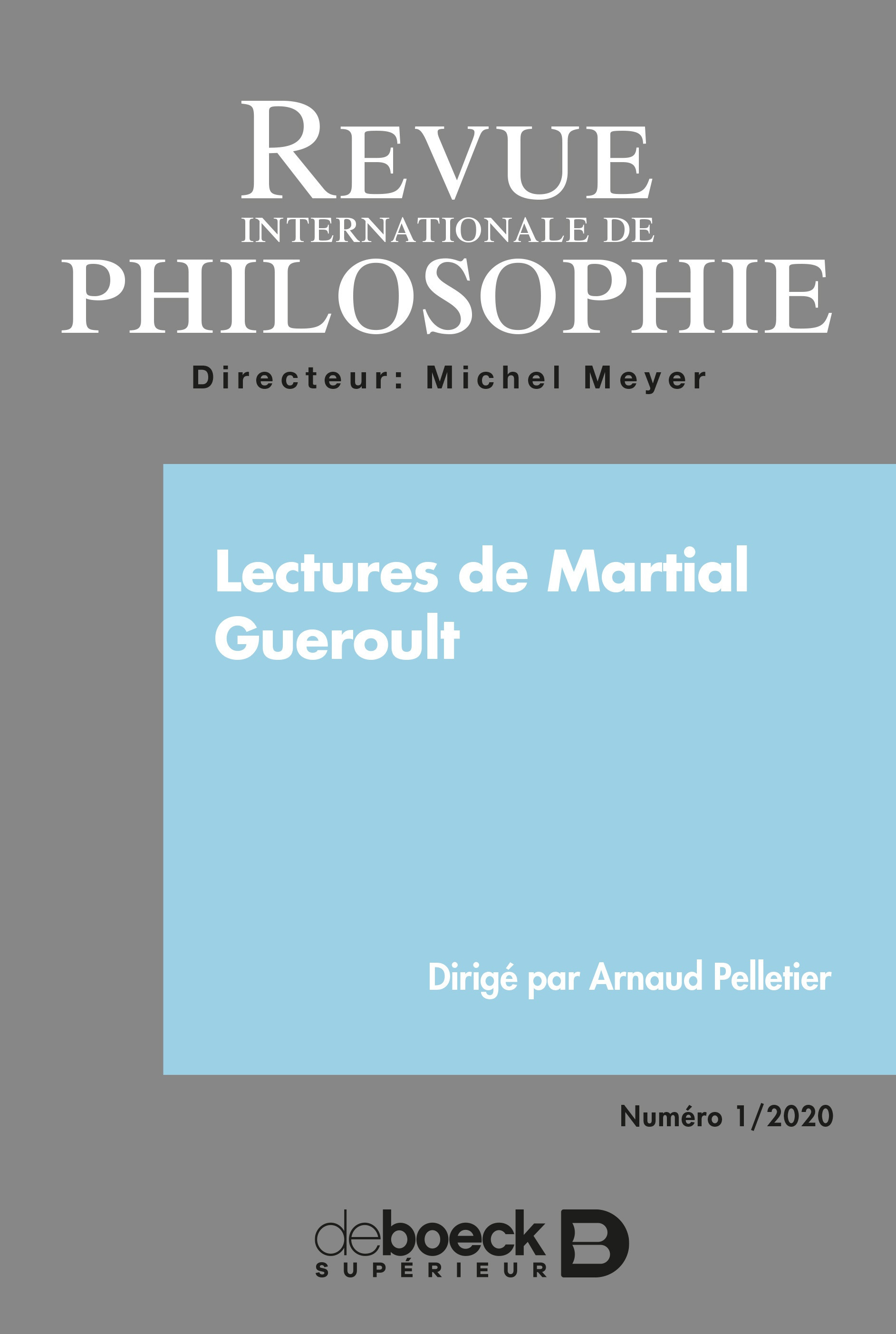 Couverture ebook de Revue internationale de philosophie, de Collectif