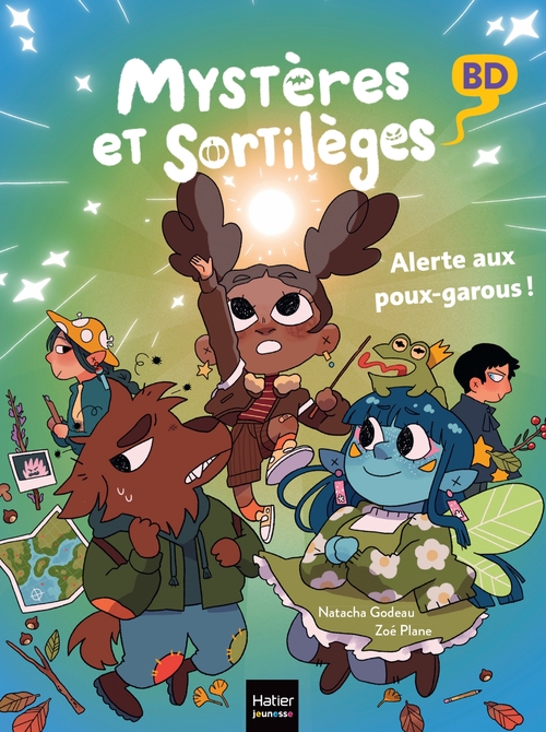 Couverture ebook de Mystères et sortilèges - Alerte aux poux-garous !, de Natacha Godeau