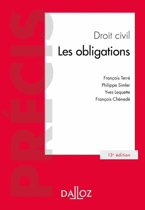 Couverture ebook de Droit civil Les obligations 13ed, de Yves Lequette, Philippe Simler, François Terré, François Chénedé