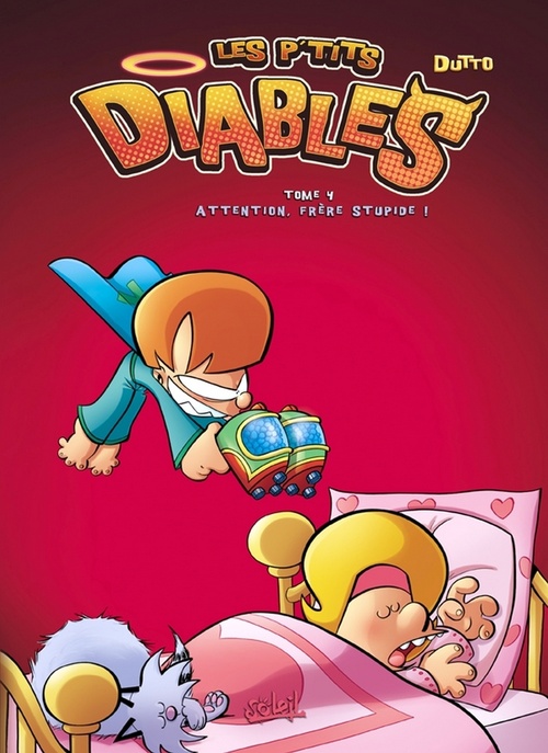 ebook cover of Les P'tits Diables T04 - Attention, frère stupide !, by Olivier Dutto