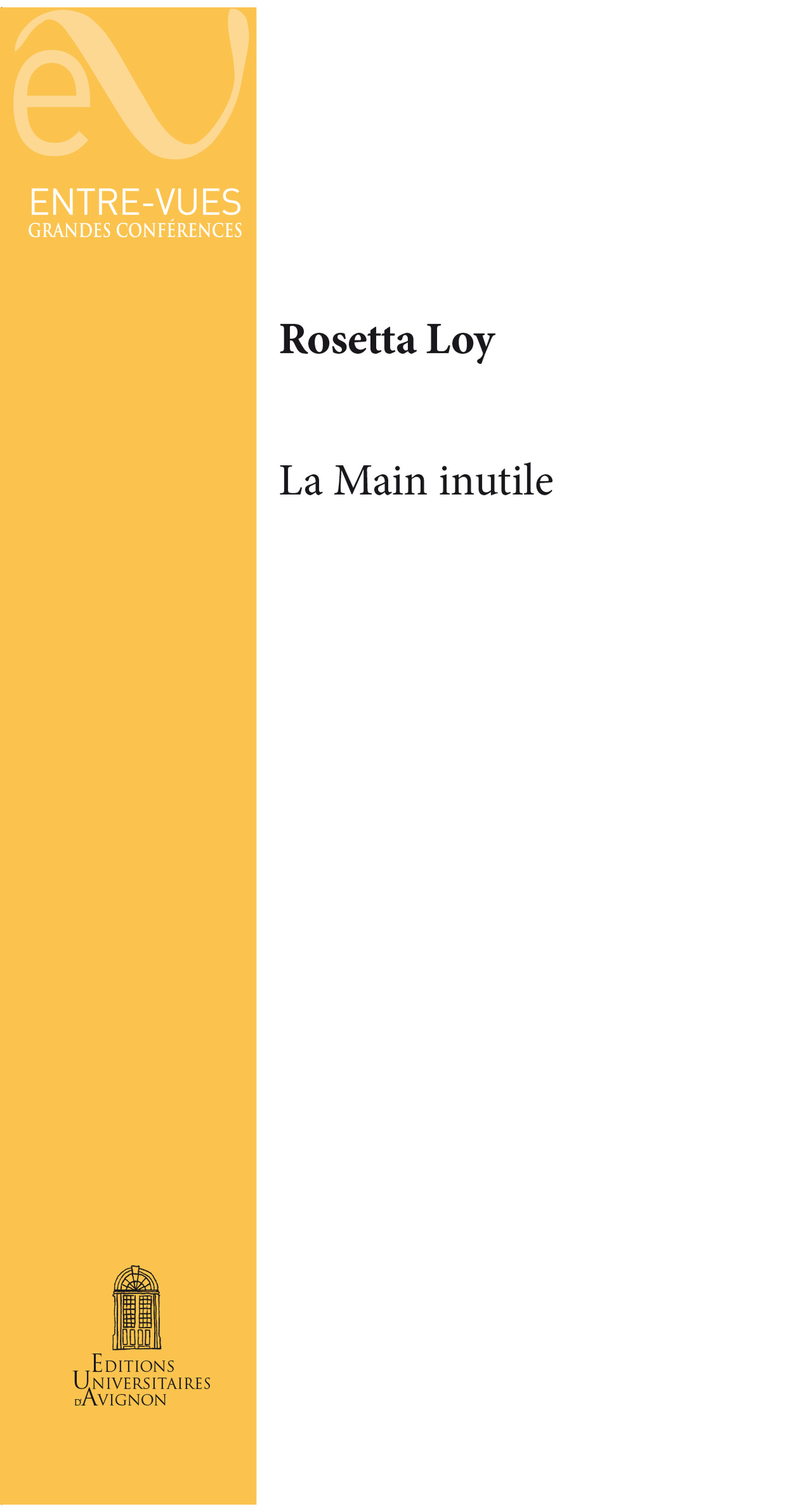Couverture ebook de La Main inutile, de Rosetta Loy
