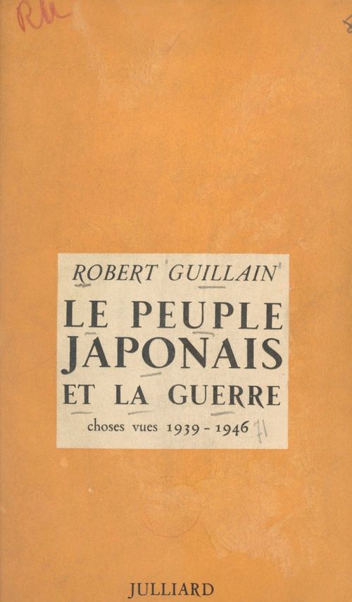 ebook cover of Le peuple japonais et la guerre, by Robert Guillain