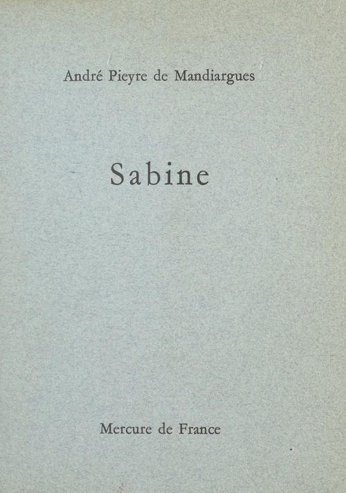 Couverture ebook de Sabine, de André Pieyre de Mandiargues