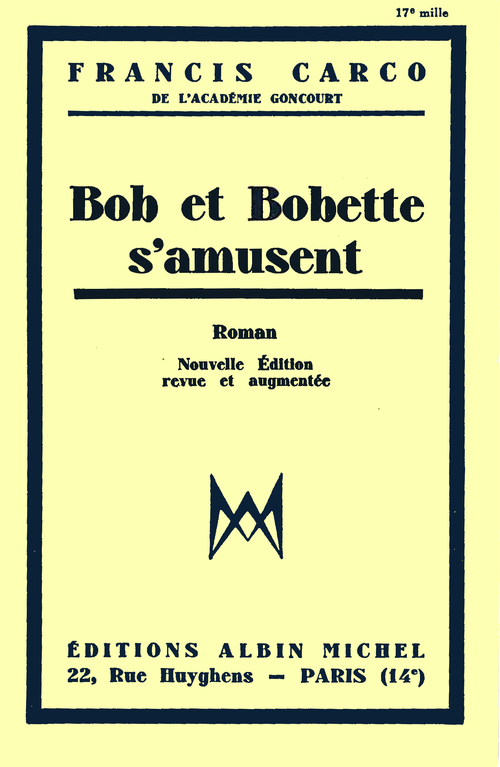 ebook cover of Bob et Bobette s'amusent, by Francis Carco